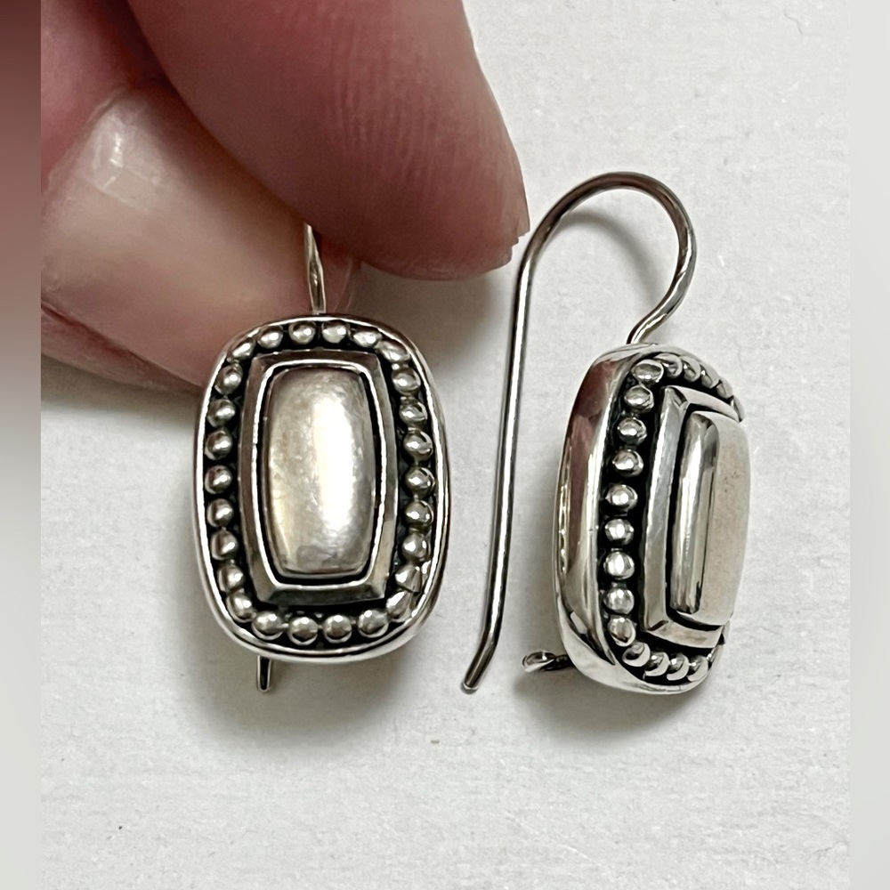 Tribal drop earrings sterling silver